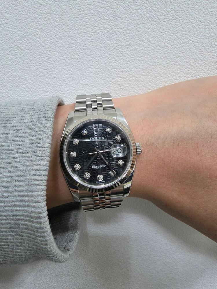 (정품)데이트저스트 116234 36mm 다이아 블랙 컴퓨터판(순정)--0