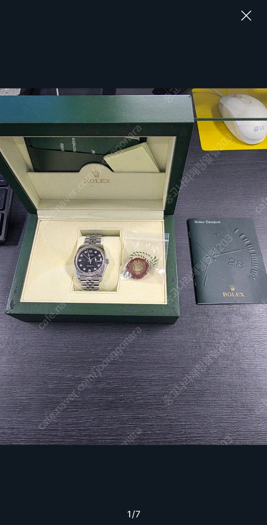 (정품)데이트저스트 116234 36mm 다이아 블랙 컴퓨터판(순정)--4