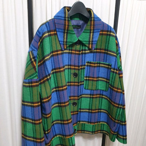 베네통 셔츠형 체크 울 자켓/66