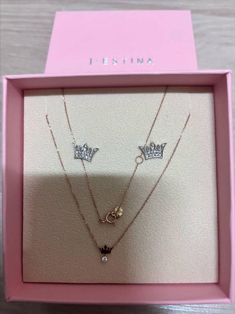 14k제이에스티나 목걸이+14k귀걸이(2.7g 금값)--0