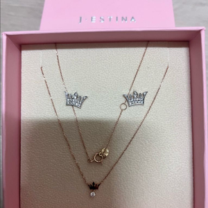 14k제이에스티나 목걸이+14k귀걸이(2.7g 금값)