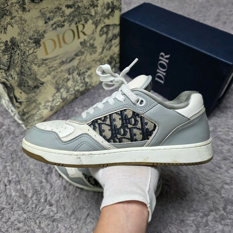 [클로젯][40.5][풀구성]디올 오블리크 B27 스니커즈 그레이--2