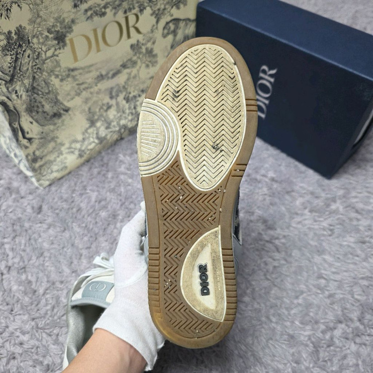 [클로젯][40.5][풀구성]디올 오블리크 B27 스니커즈 그레이--7