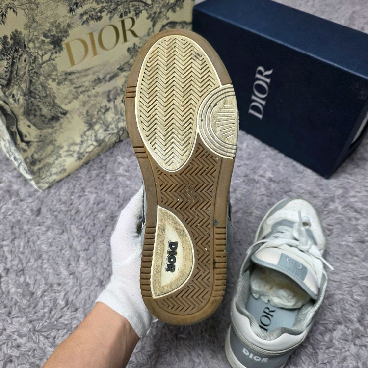 [클로젯][40.5][풀구성]디올 오블리크 B27 스니커즈 그레이--8