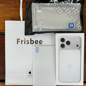 애플 아이폰17 프로맥스 실버 512GB 자급제 미개봉 + 강화유리, 케이스, 쇼핑백