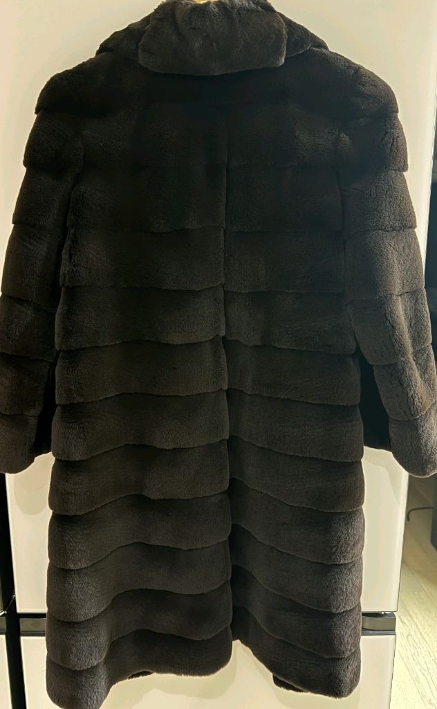 근화모피 호리젠탈 플럭 롱밍크코트 새상품급 드라이완료--7