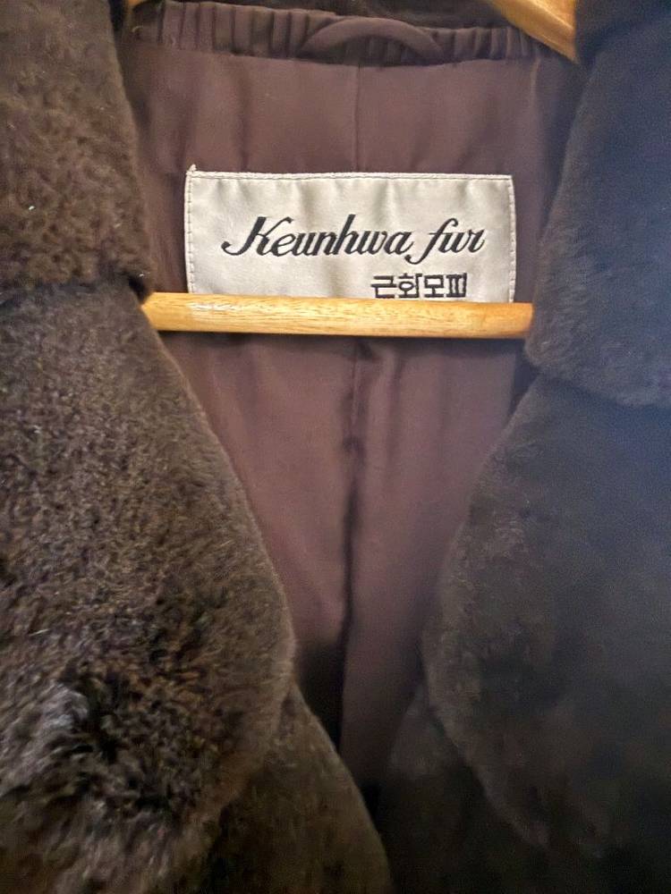근화모피 호리젠탈 플럭 롱밍크코트 새상품급 드라이완료--2