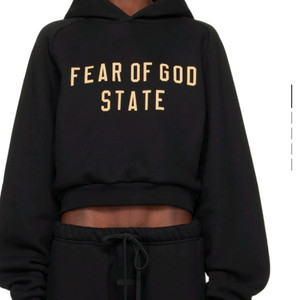 FEAR OF GOD STATE 크롭 후드티