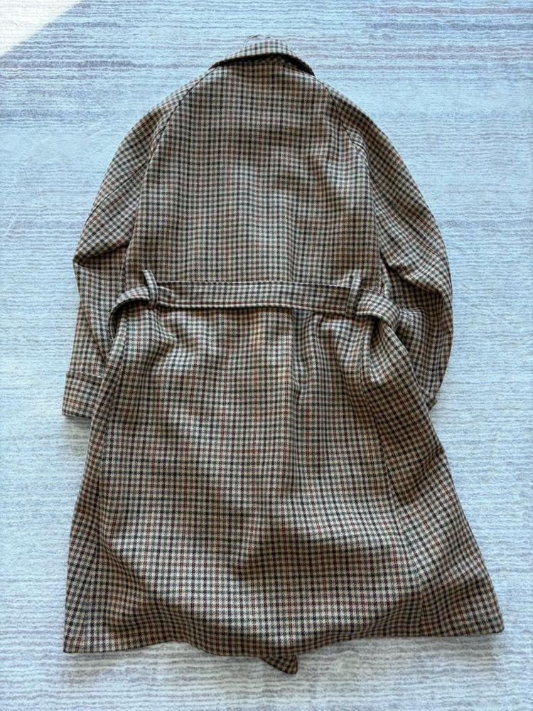 새상품 링자켓 명작 로밧 원단 발마칸 로브 코트 Japan made--5