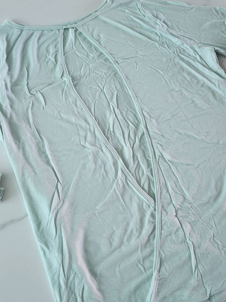 뮬라웨어 뒤트임 긴팔 상의 여성용 요가 상의 롱 슬리브 운동복--2