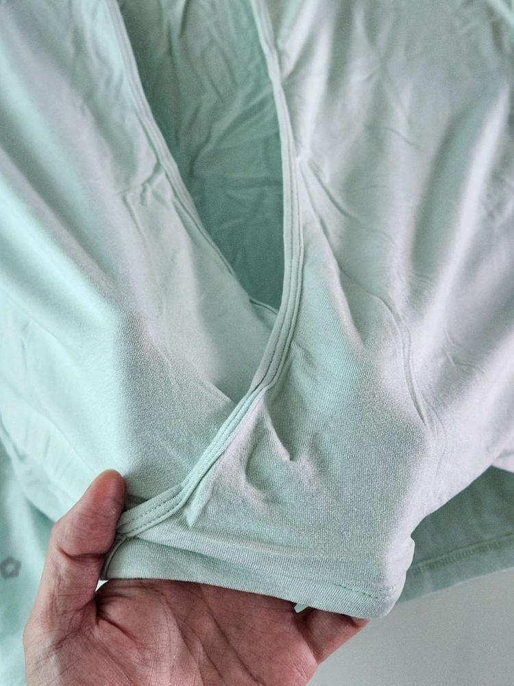 뮬라웨어 뒤트임 긴팔 상의 여성용 요가 상의 롱 슬리브 운동복--4