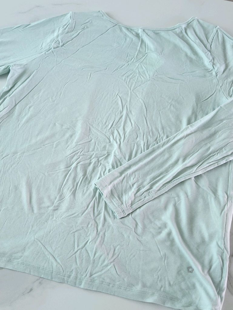 뮬라웨어 뒤트임 긴팔 상의 여성용 요가 상의 롱 슬리브 운동복--8