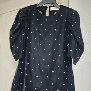 벨벳 도트 블라우스