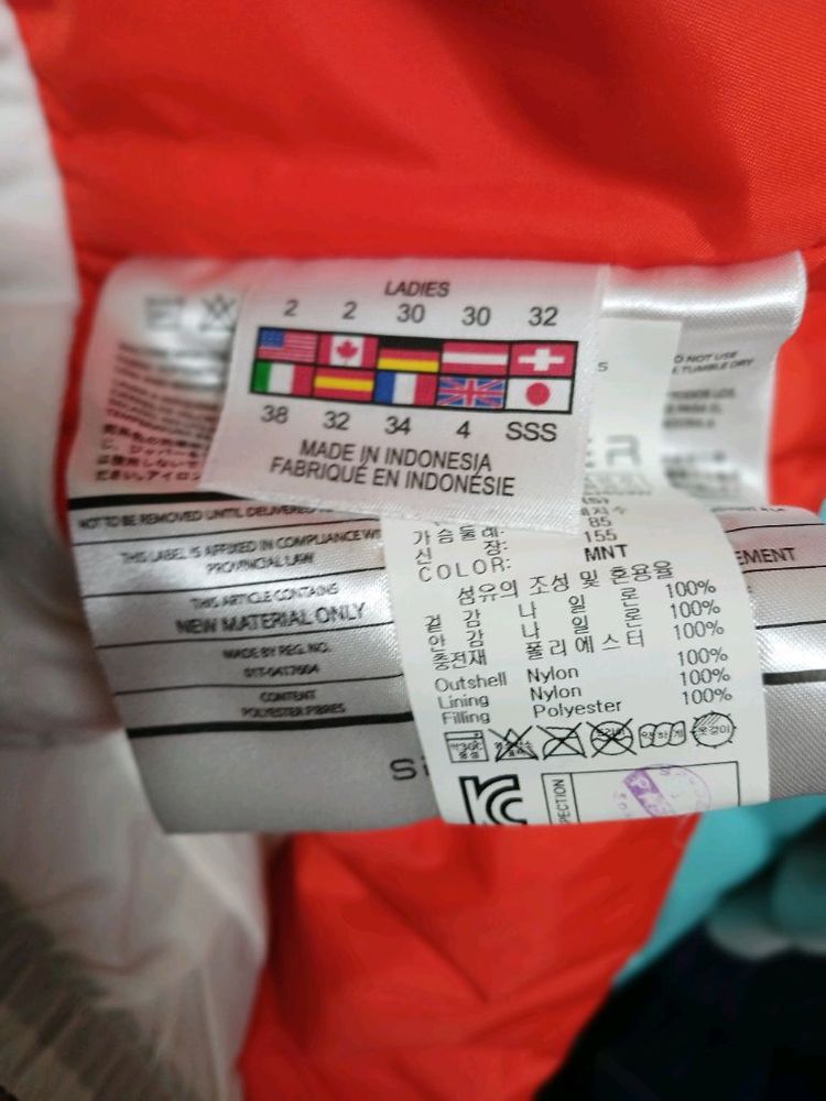 스파이더 민트색 여성 스키복 자켓 점퍼 사이즈 XS 85--6