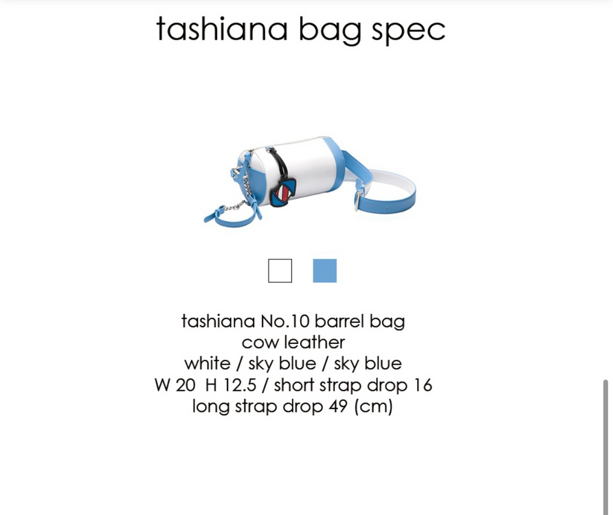 Tashiana 원통형 소가죽 크로스백 (새상품)--2