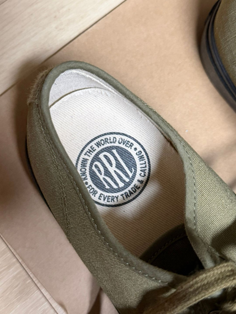 [RRL] 캔버스 스니커즈 올리브 US10 사이즈--1