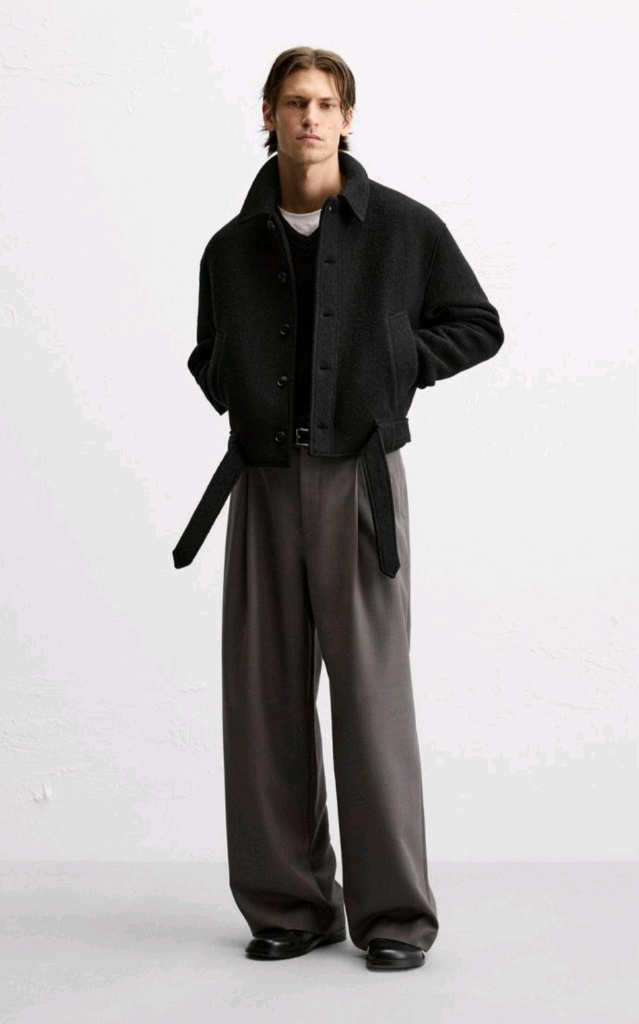 자라 ZARA 부클 텍스처 울 점퍼 S--1