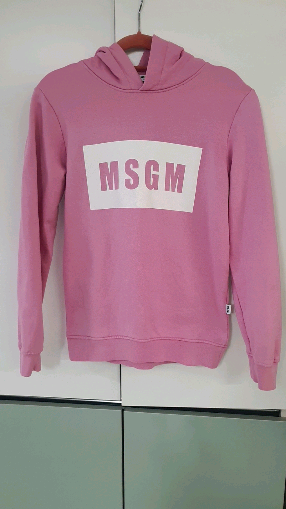 MSGM 키즈 기모후드 12y(핑크)--1