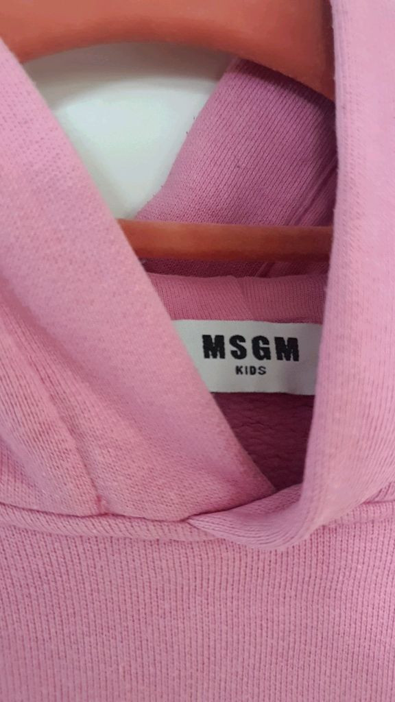 MSGM 키즈 기모후드 12y(핑크)--3