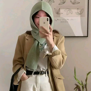 페일그린(민트) 니트 투웨이 바라클라바