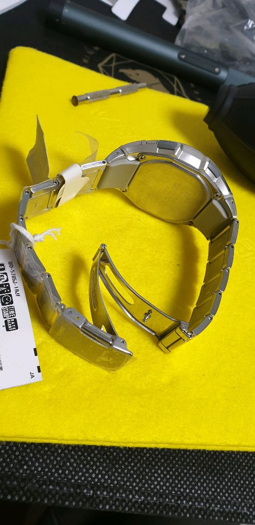 카시오 전파시계 메탈 팝니다. 새상품 빈티지 전자시계 웨이브셉터--3