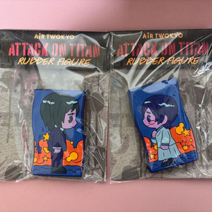 [일괄/미개봉] 진격의 거인 진격거 에렌 미카사 러버 고무 피규어 스탠드