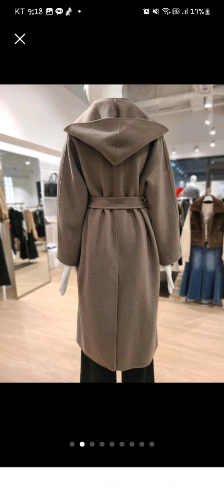 주크 캐시미어 후드넥 코트 이미지