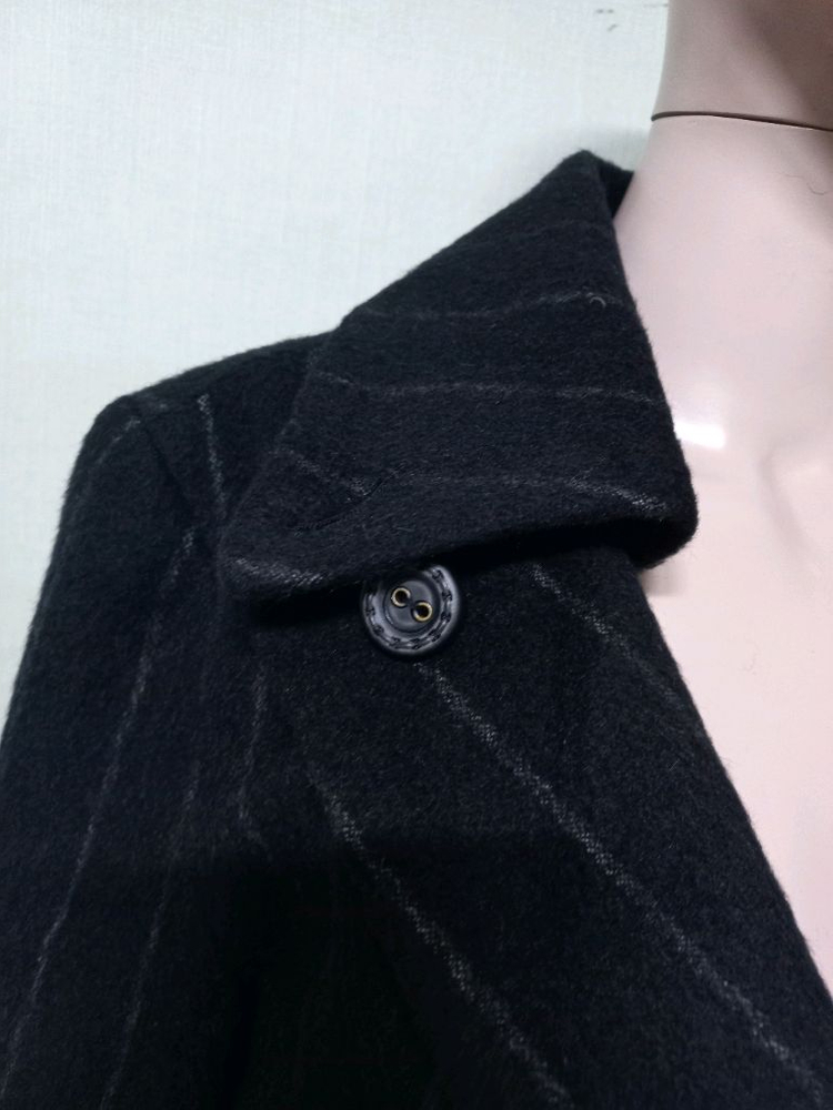 55,스트라이프 코트,모직코트,특이한옷,울코트,반코트,원피스코트 이미지