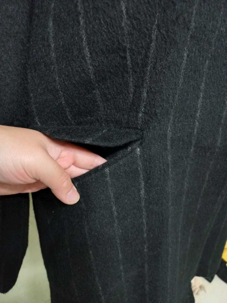 55,스트라이프 코트,모직코트,특이한옷,울코트,반코트,원피스코트 이미지