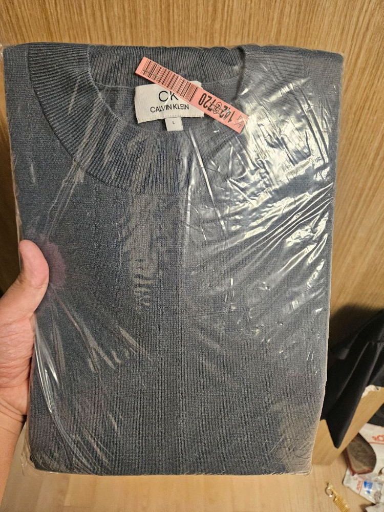 캘빈 클라인 / 모크넥 니트 블랙 , 스모크블루 / L--2