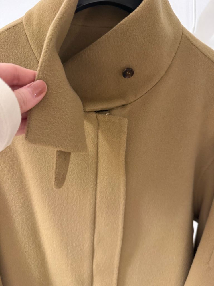 유메르 반하이넥코트 카멜 캐시미어 1회착용 (보관만 )--2