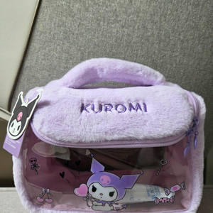 쿠로미 투명 털 파우치,쿠로미 가방