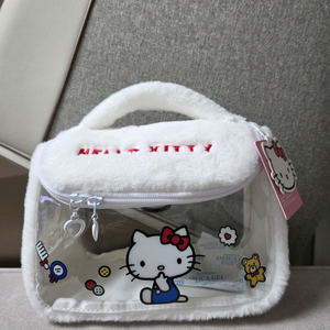 헬로키티 투명 털 파우치, 키티 가방