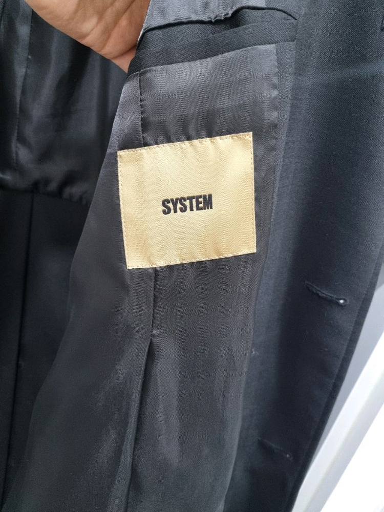 남성 SYSTEM 시스템옴므 파리 트렌치 코트 블랙--5