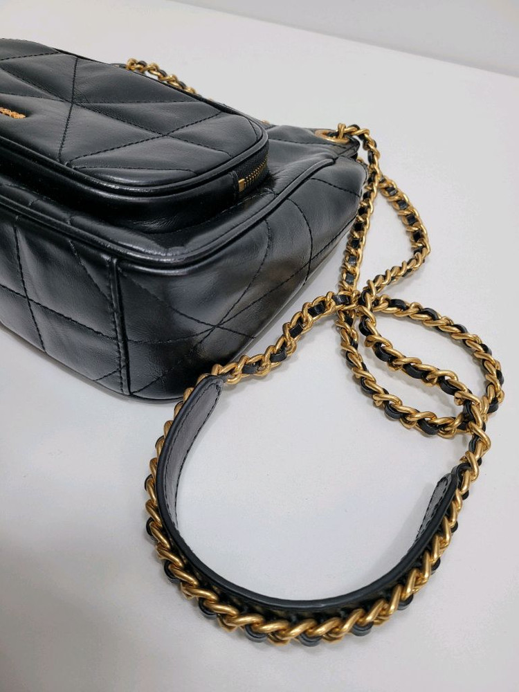 GEIGER 가이거 퀼팅 레드 체인 투웨이백 / 블랙--5