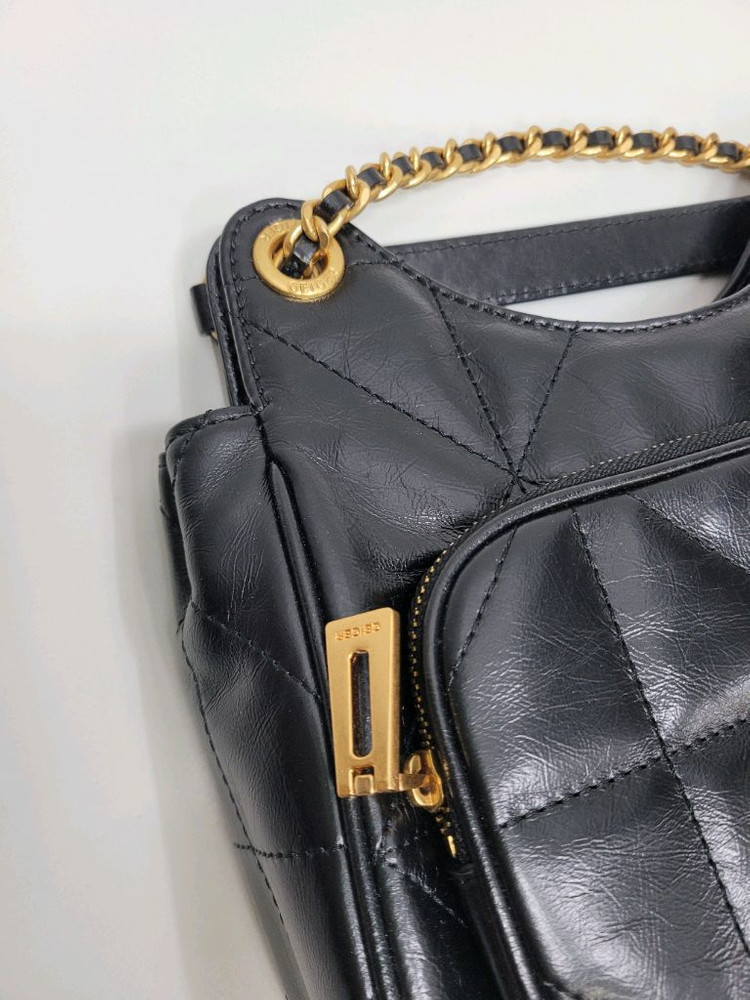 GEIGER 가이거 퀼팅 레드 체인 투웨이백 / 블랙--6