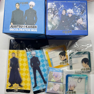 주술회전 머그컵+아크릴 게토 고죠 일괄판매