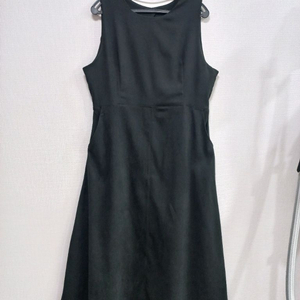 빅사이즈 피치기모 뒷트임 롱원피스 블랙 77