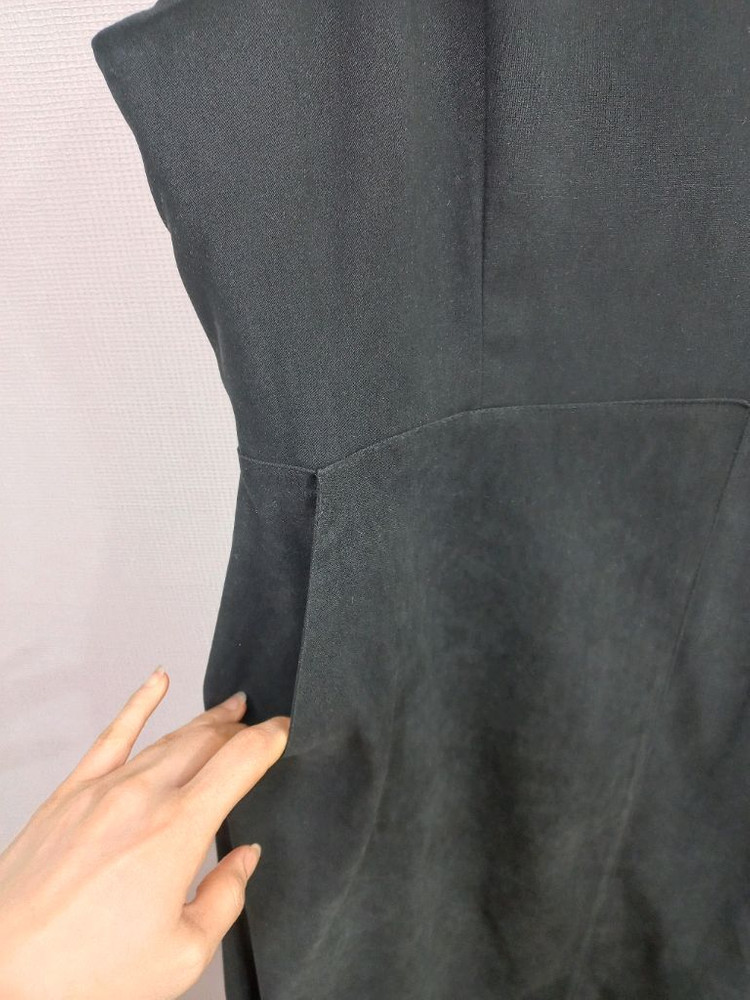 빅사이즈 피치기모 뒷트임 롱원피스 블랙 77--4