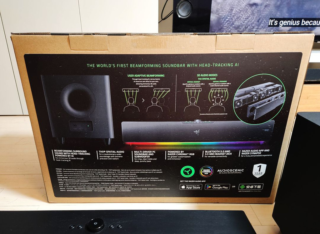 Razer Leviathan v2 pro / 레이저 레비아탄v2 pro 판매합니다. 서브 포함된 모델--2