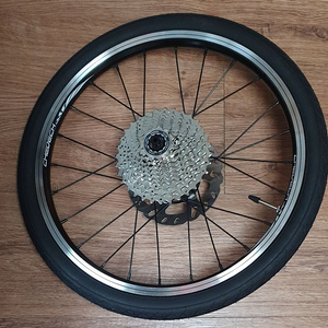 자전거 디스크 브레이크 휠셋 18인치 (체데크 투어 탈거품 신품급 , 스프라켓 브레이크 디스크 포함) 이미지