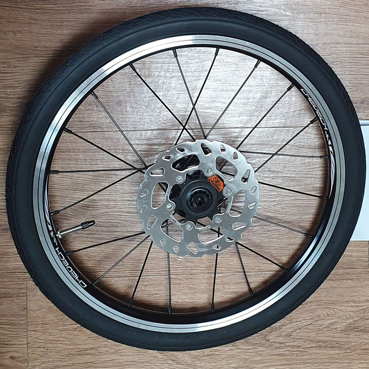 자전거 디스크 브레이크 휠셋 18인치 (체데크 투어 탈거품 신품급 , 스프라켓 브레이크 디스크 포함) 이미지