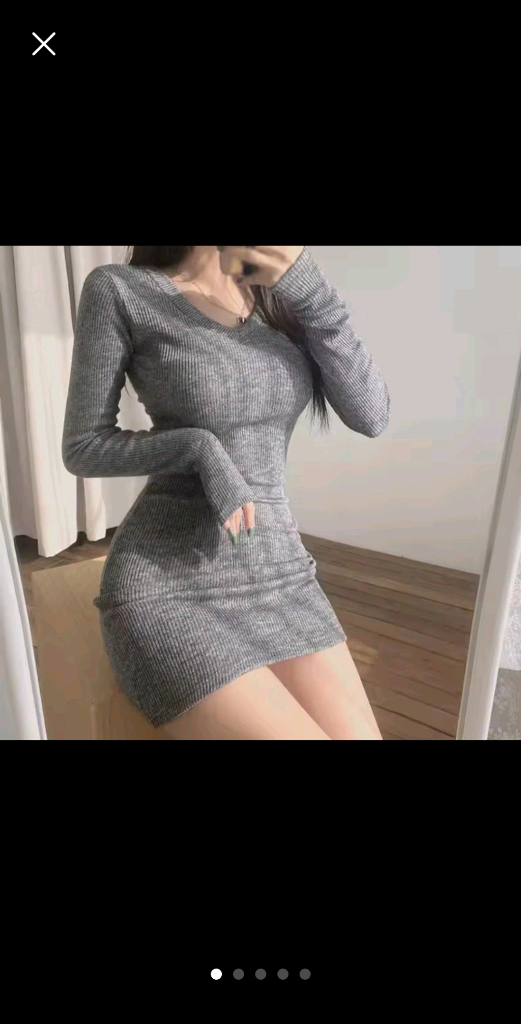 신축성좋은 니트 원피스.새옷--1