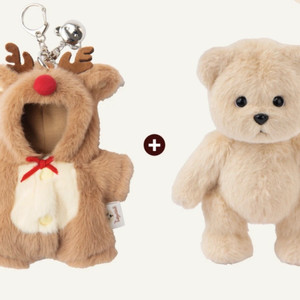 테디테일즈 Teddy Tales 레나베어 루돌프 의상 인형 키링 세트 새제품 이미지