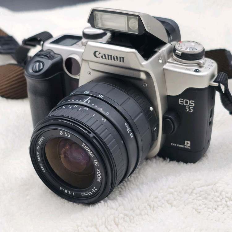 캐논 EOS 55 필름카메라 시그마 28-70mm 렌즈 필카 SLR--9