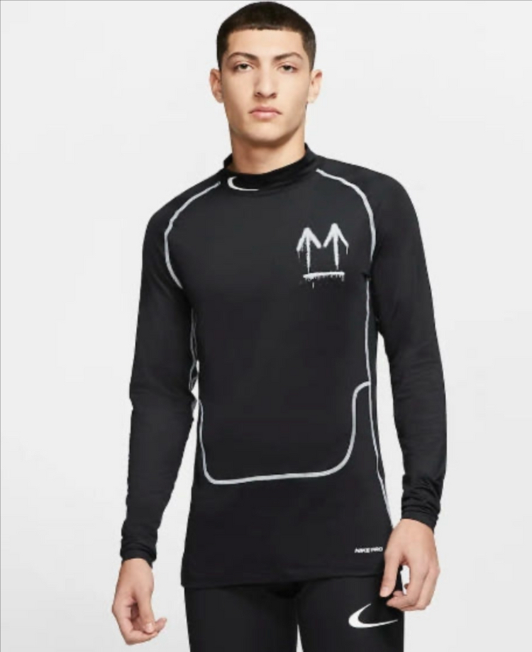 나이키 x 오프화이트 롱슬리브 러닝 탑 블랙 이미지