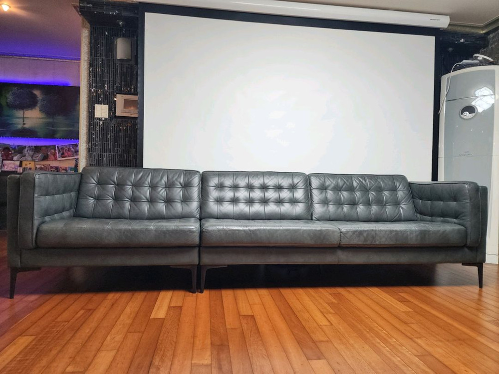 까사미아 4인용 가죽 소파(배송비 포함) 이미지