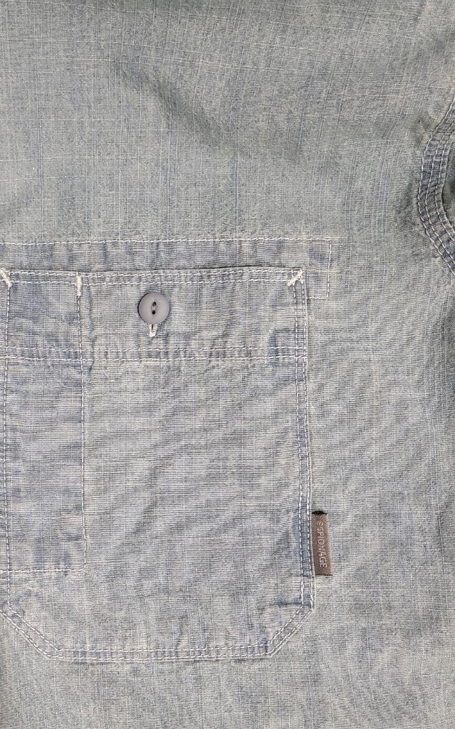 택포 새상품#주우재 에스피오나지 샴브레이 라이트 블루 청 셔츠 데님 남방 ESPIONAGE 무신사 M L XL 이미지