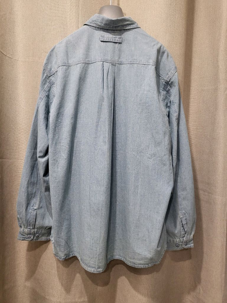 택포 새상품#주우재 에스피오나지 샴브레이 라이트 블루 청 셔츠 데님 남방 ESPIONAGE 무신사 M L XL 이미지