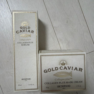 스킨푸드 골드캐비어 세럼+크림 일괄